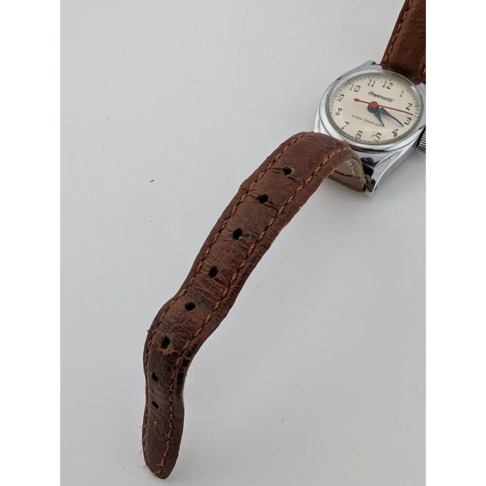 US Time Ingersoll Vintage Mechanical Women's Watch Leather Band- Working